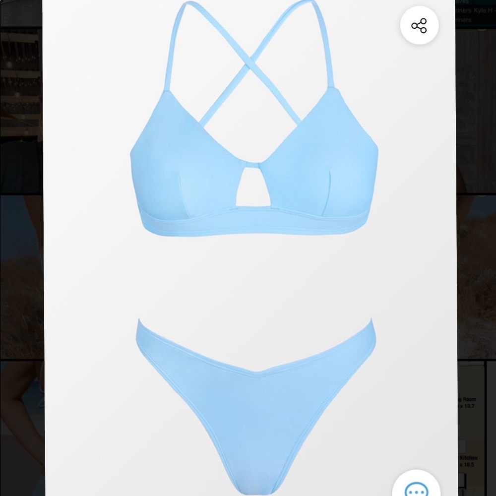 NWT Pale Blue Cupshe Swimsuit